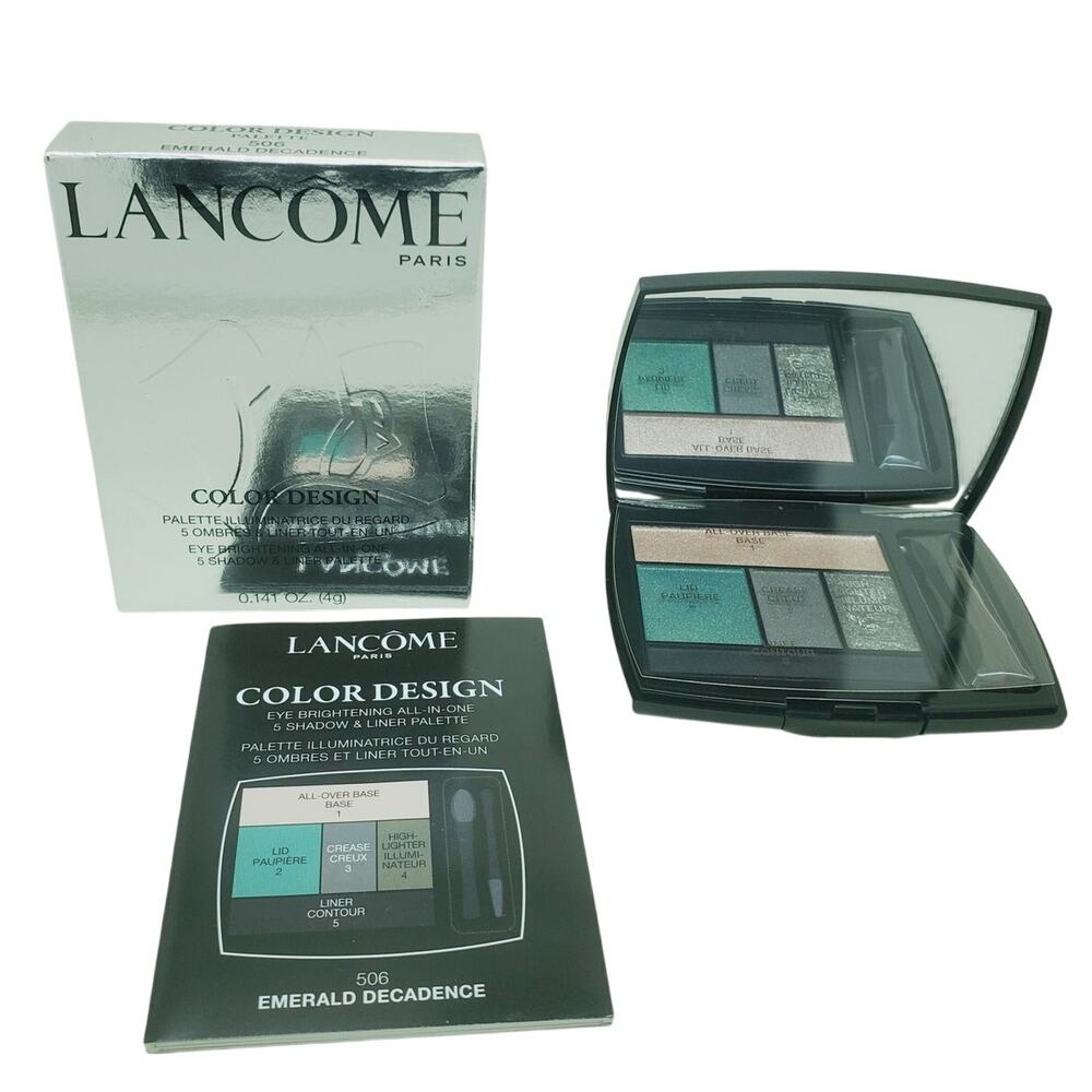 Lancome Color Design All In One 5 Shadow And Liner Palette 506 Emerald Decadence